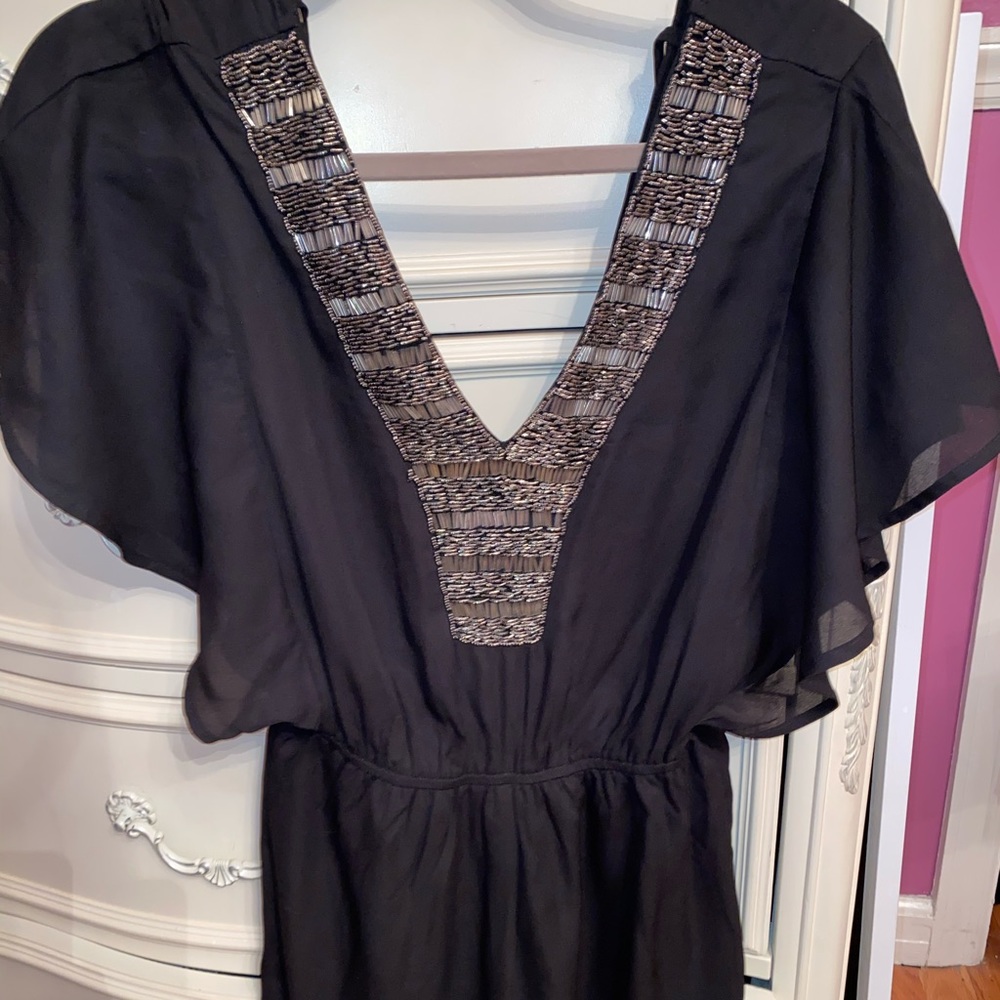 Short flowy beaded romper